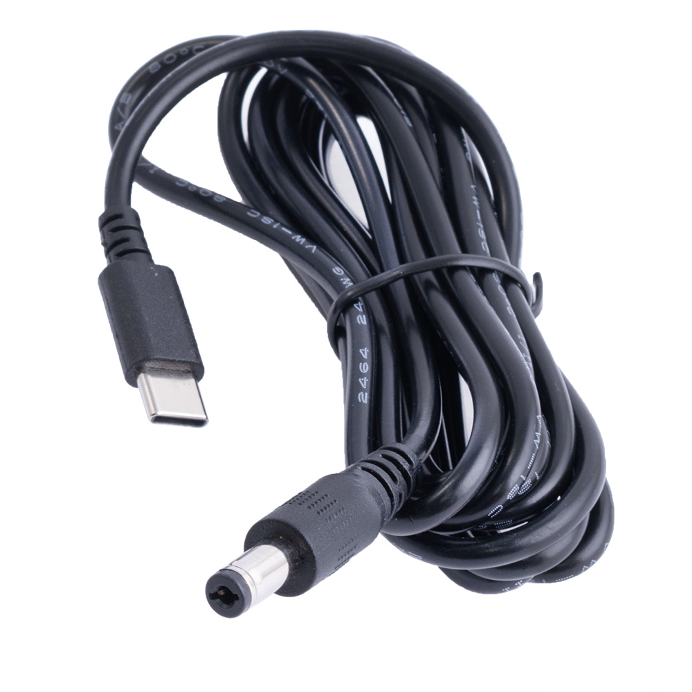 Кабель преобразователь USB-C PD в 5.5x2.1mm 20VDC 2m Кабель преобразователь USB-C PD в 5.5x2.1mm 20VDC 2m