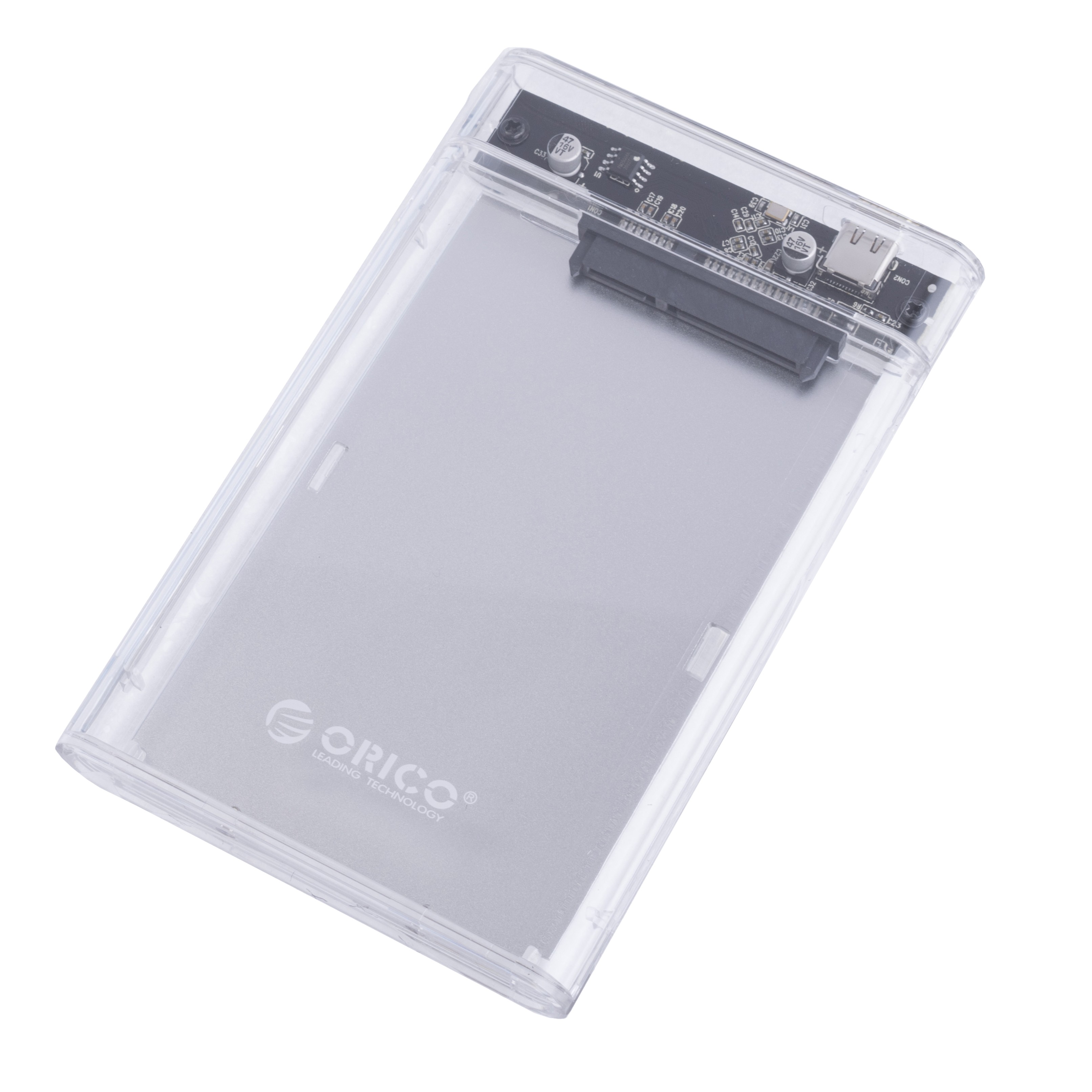 Внешний бокс USB-C для HDD/SSD 2,5" SATA (Orico - 2179C3, прозрачный)