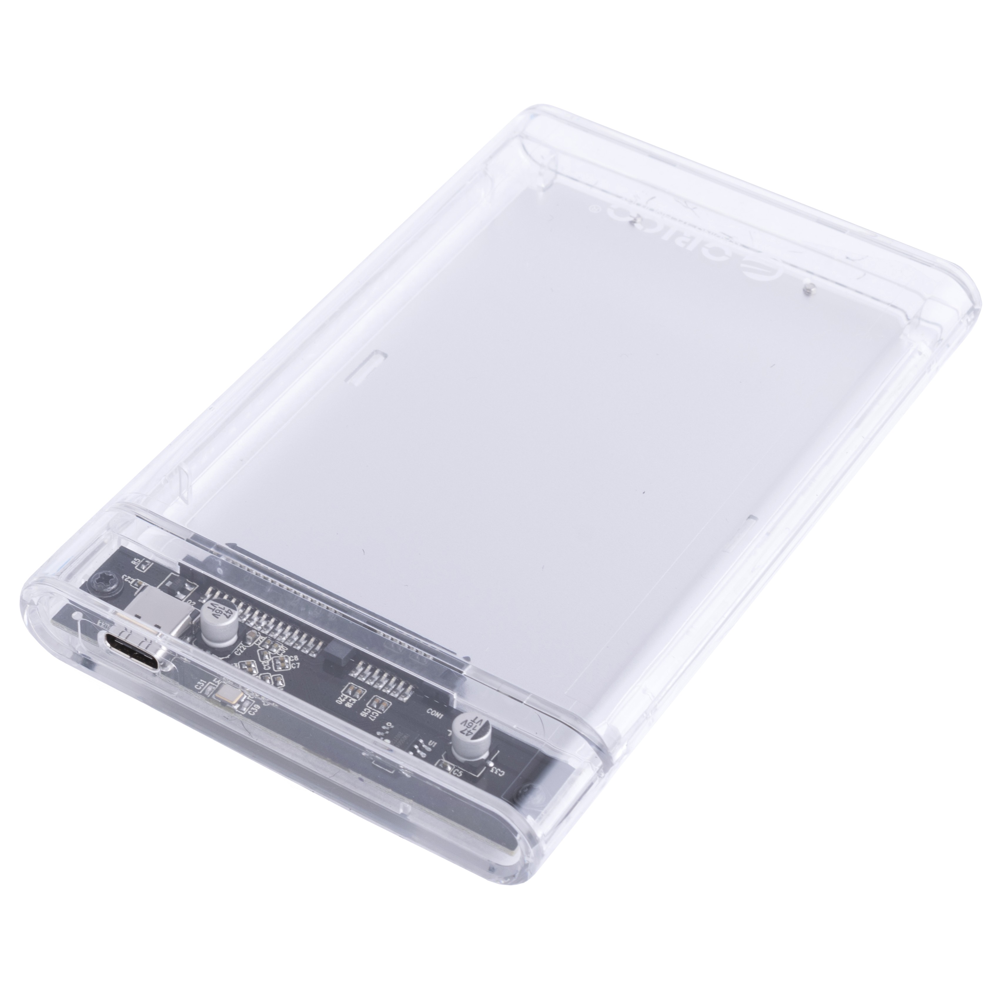 Внешний бокс USB-C для HDD/SSD 2,5" SATA (Orico - 2179C3, прозрачный)
