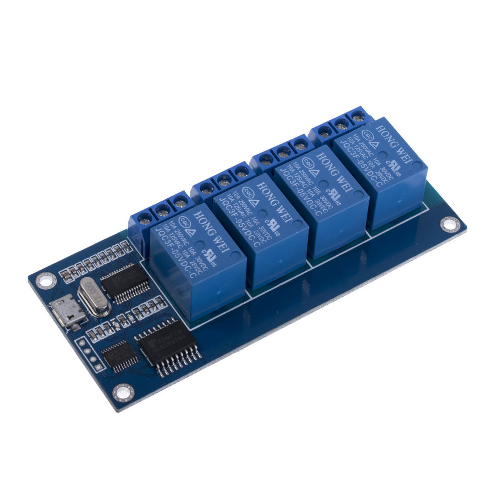 USB модуль реле ICSE012A (4 канала).Управление нагрузкой по USB USB модуль реле ICSE012A (4 канала).Управление нагрузкой по USB