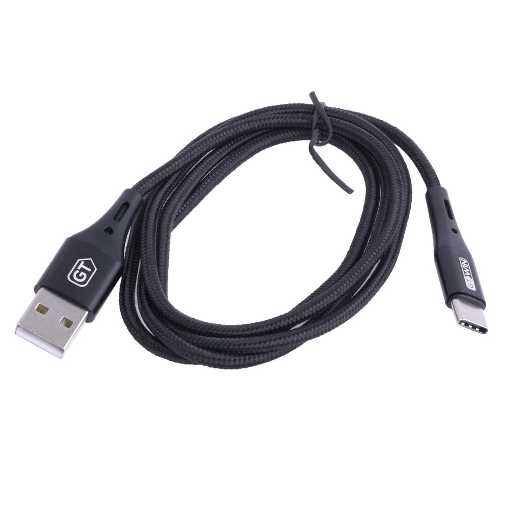 Кабель USB type C 3A, 1метр, черный