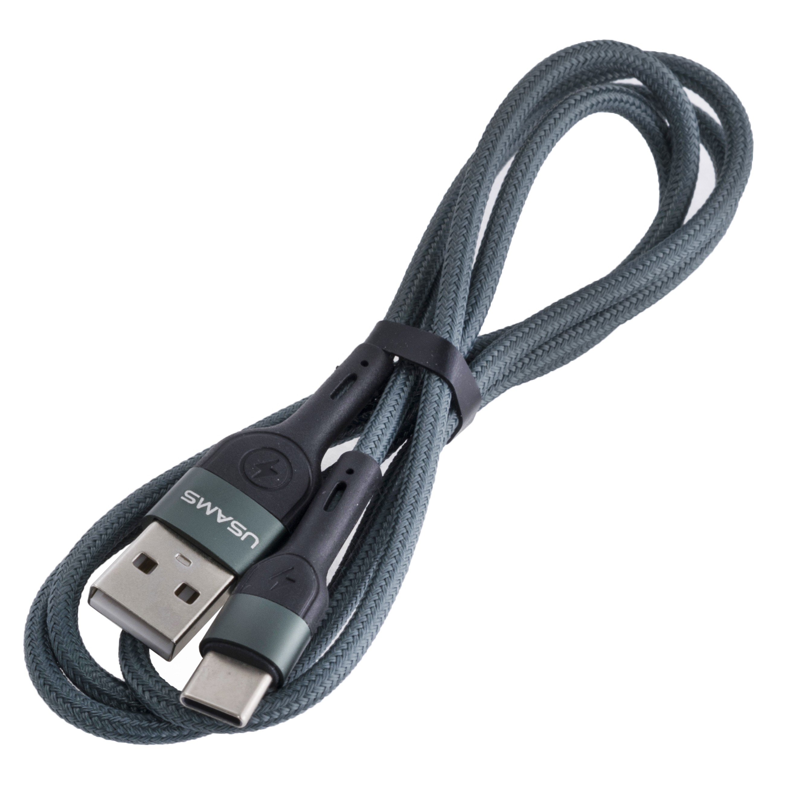 Кабель USB US-SJ449 U55 (USAMS) Type-C Aluminum Alloy Braided Data Cable (USAMS) 1м зеленый