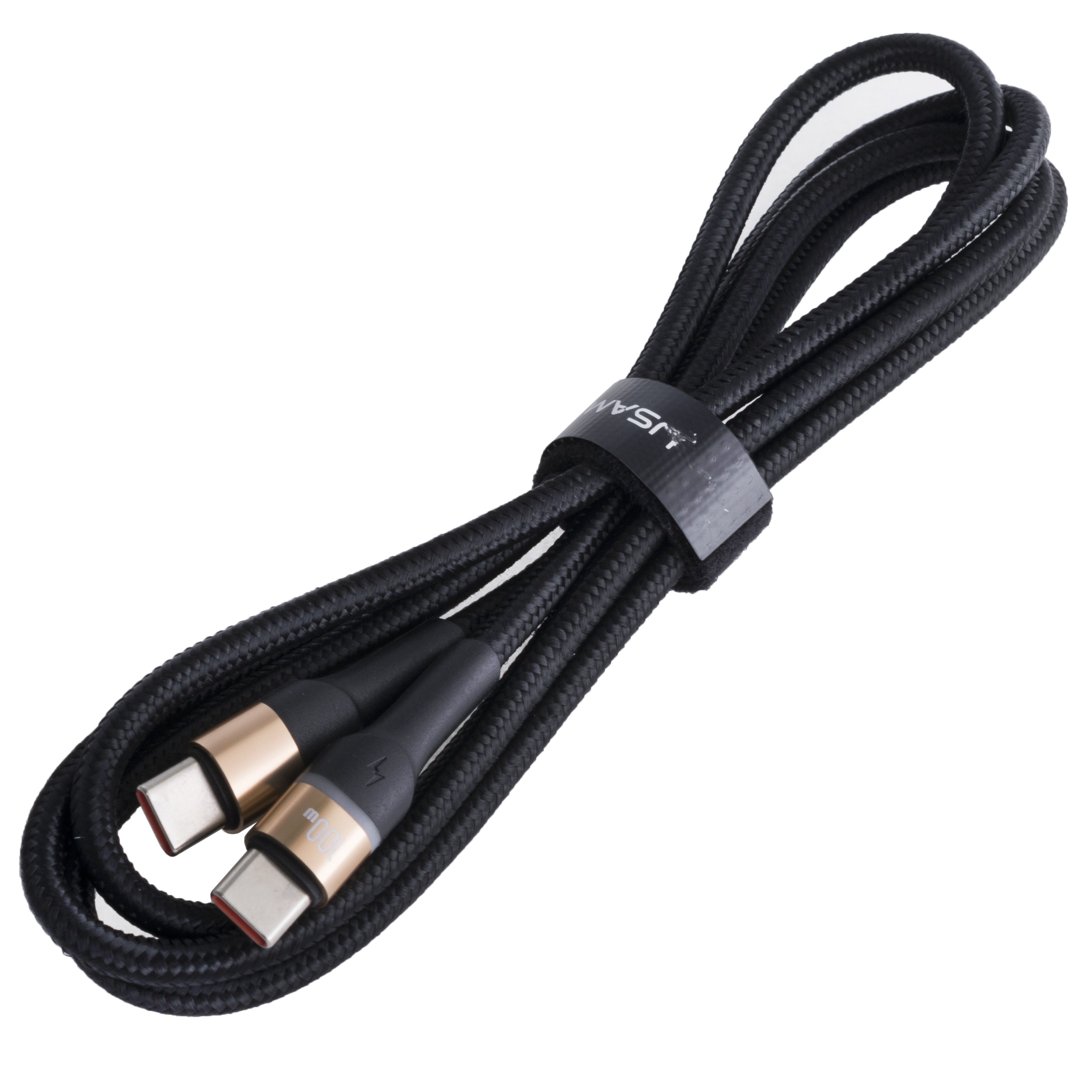 Кабель USB US-SJ537 U76 (USAMS) Type-C to Type-C 100W PD Fast Charging & Data Cable (USAMS) 1.2м золотистый