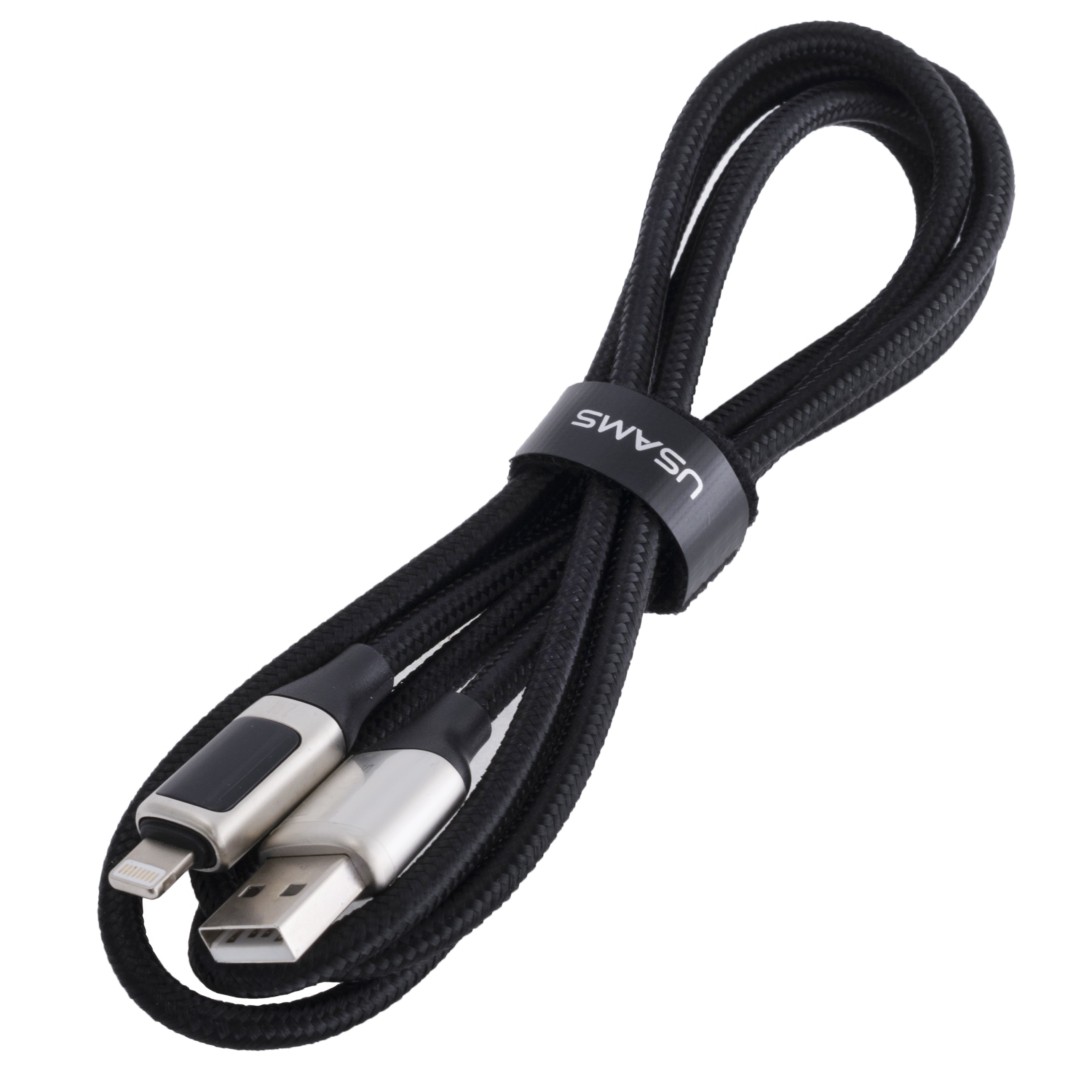 Кабель USB US-SJ543 U78 (USAMS) Lightning Digital Display Charging & Data Cable (USAMS) 1.2м белый