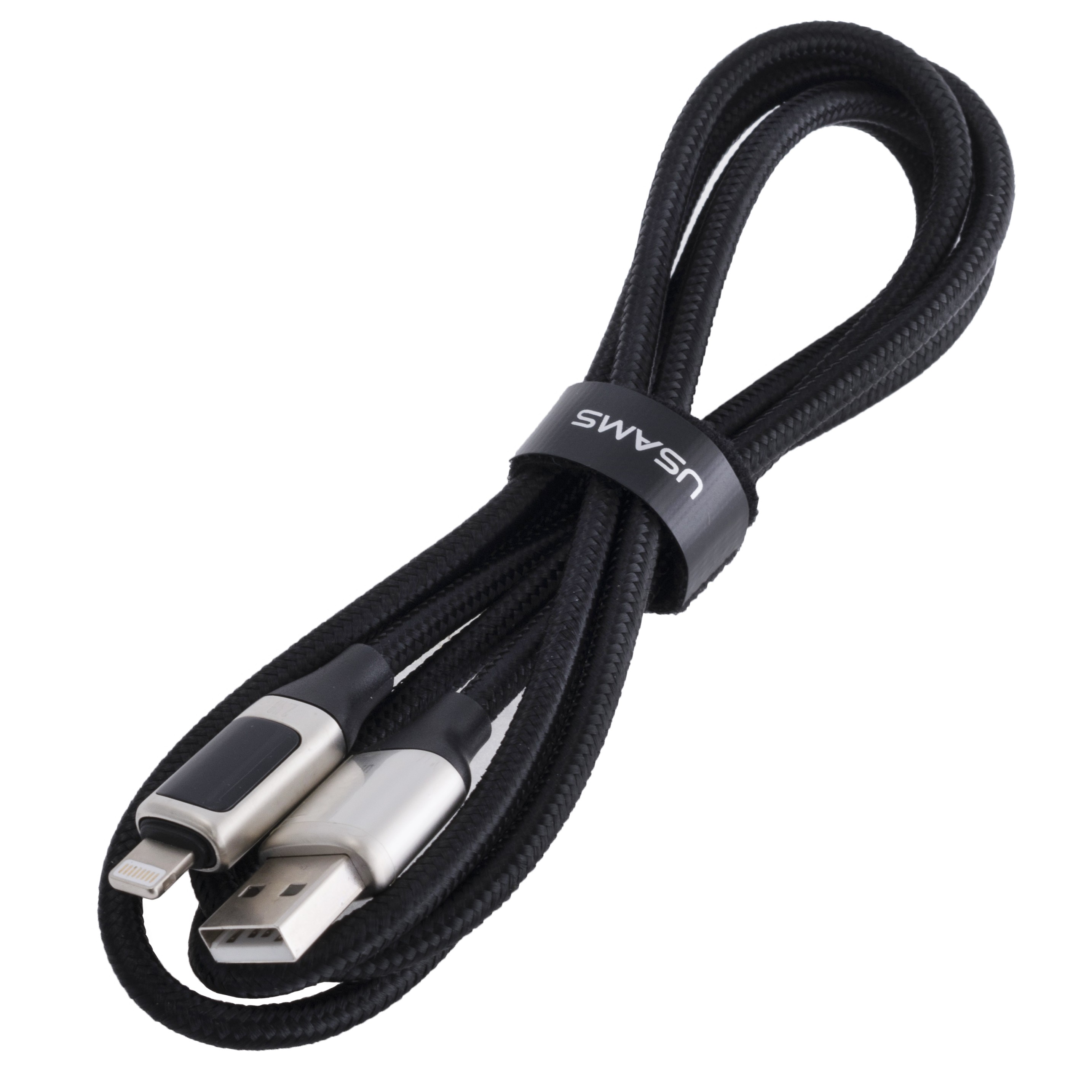 Кабель USB US-SJ543 U78 (USAMS) Lightning Digital Display Charging & Data Cable (USAMS) 1.2м белый Кабель USB US-SJ543 U78 (USAMS) Lightning Digital Display Charging & Data Cable (USAMS) 1.2м белый