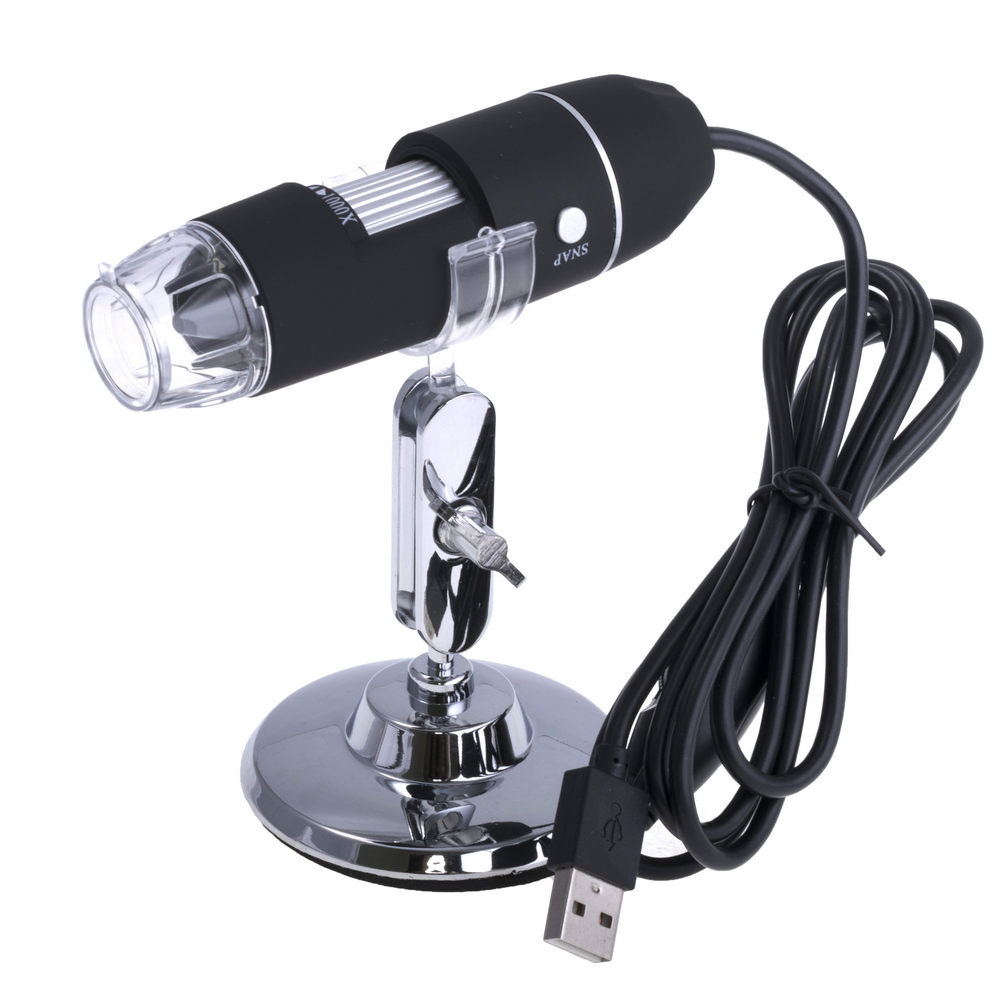 Mikroskop USB 1,3 MPix 25x-800x mit Stand CS02-800 (DLS)