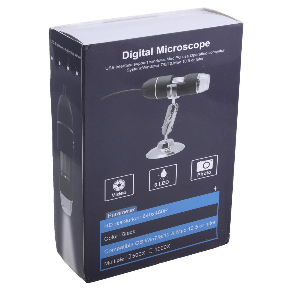 Mikroskop USB 1,3 MPix 25x-800x mit Stand CS02-800 (DLS)