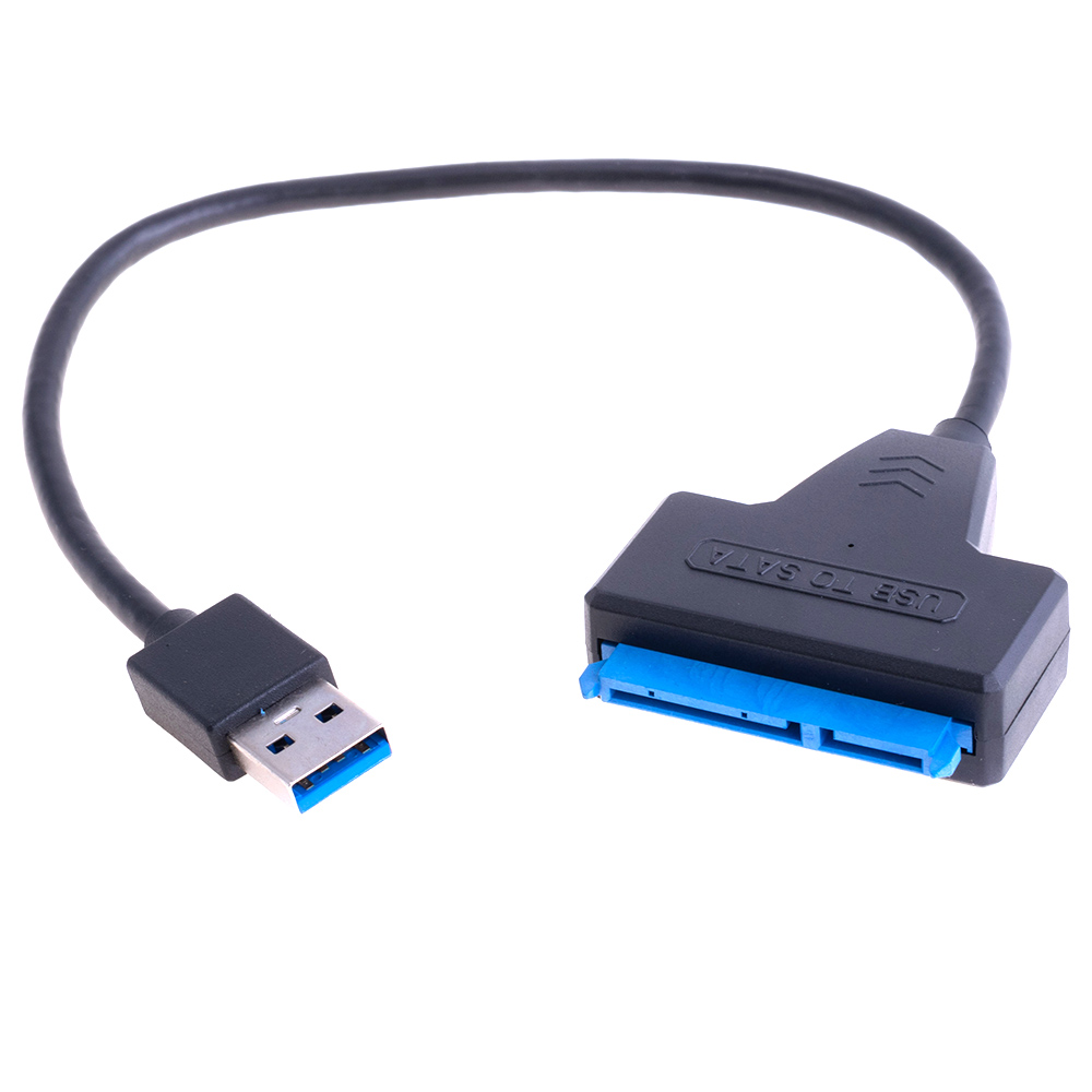 Перехідник адаптер USB 3.0-SATA з роз'ємом для додаткового живлення