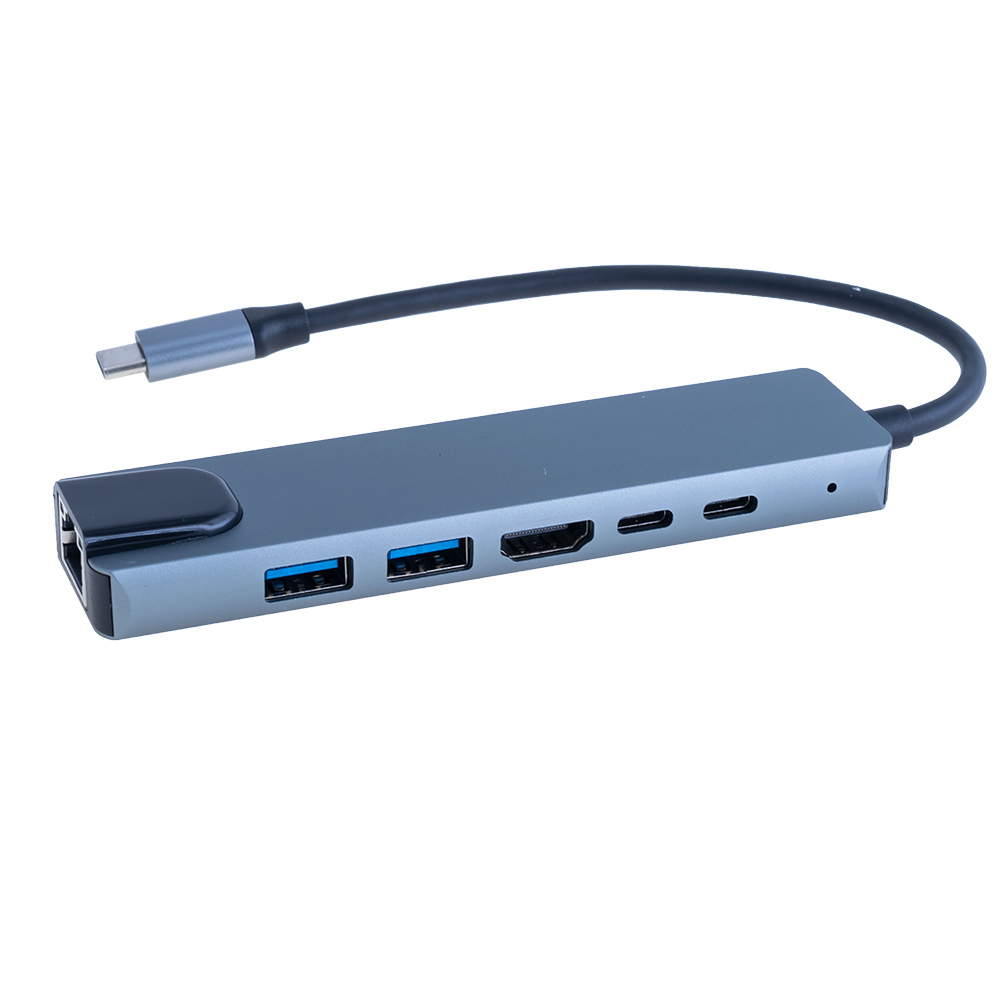 USB 3.0, type-С HUB 6в1 із RJ45
