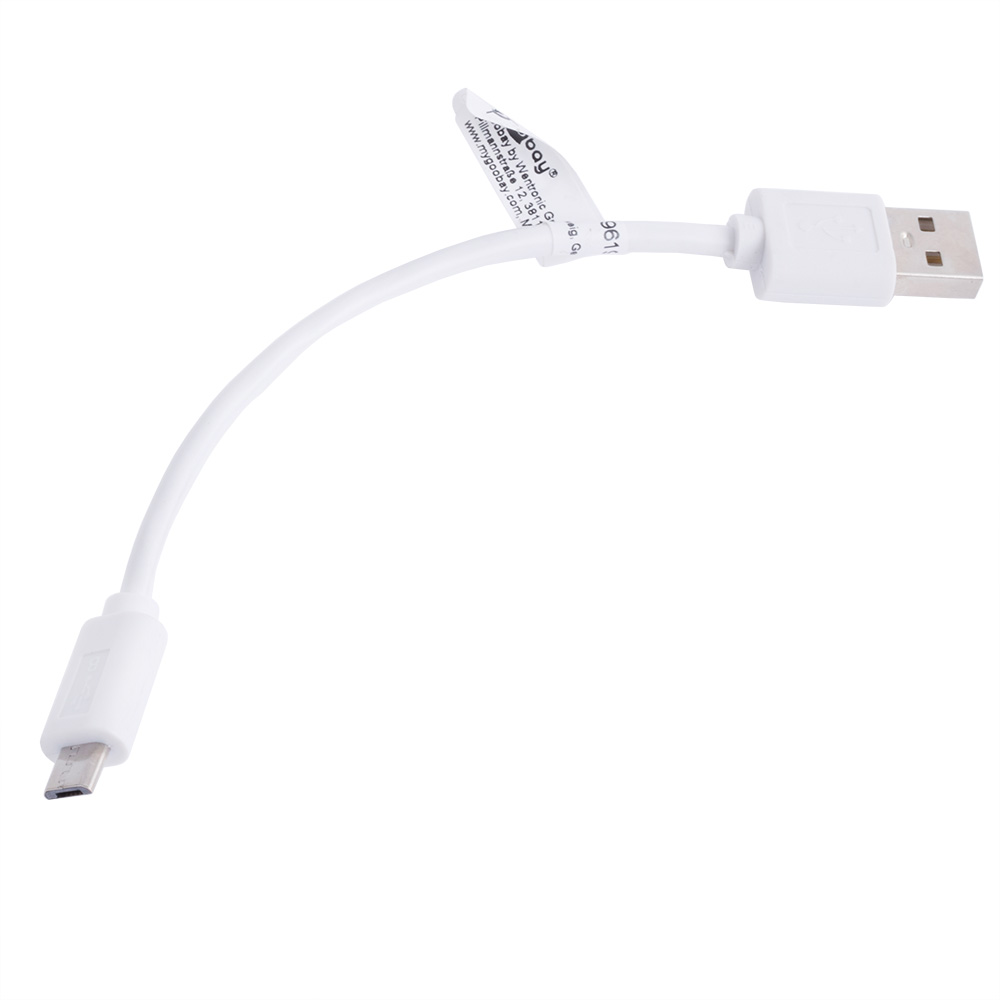 Кабель USBA-plug - USBmicro - plug длина 0,15м, ,белый (USB-MICBM-0.15)