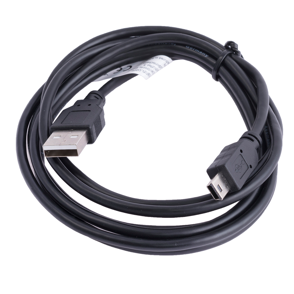 Кабель USBA-plug - USBmini- plug type B длина 1,8м, черный ( AK-300108-018-S)