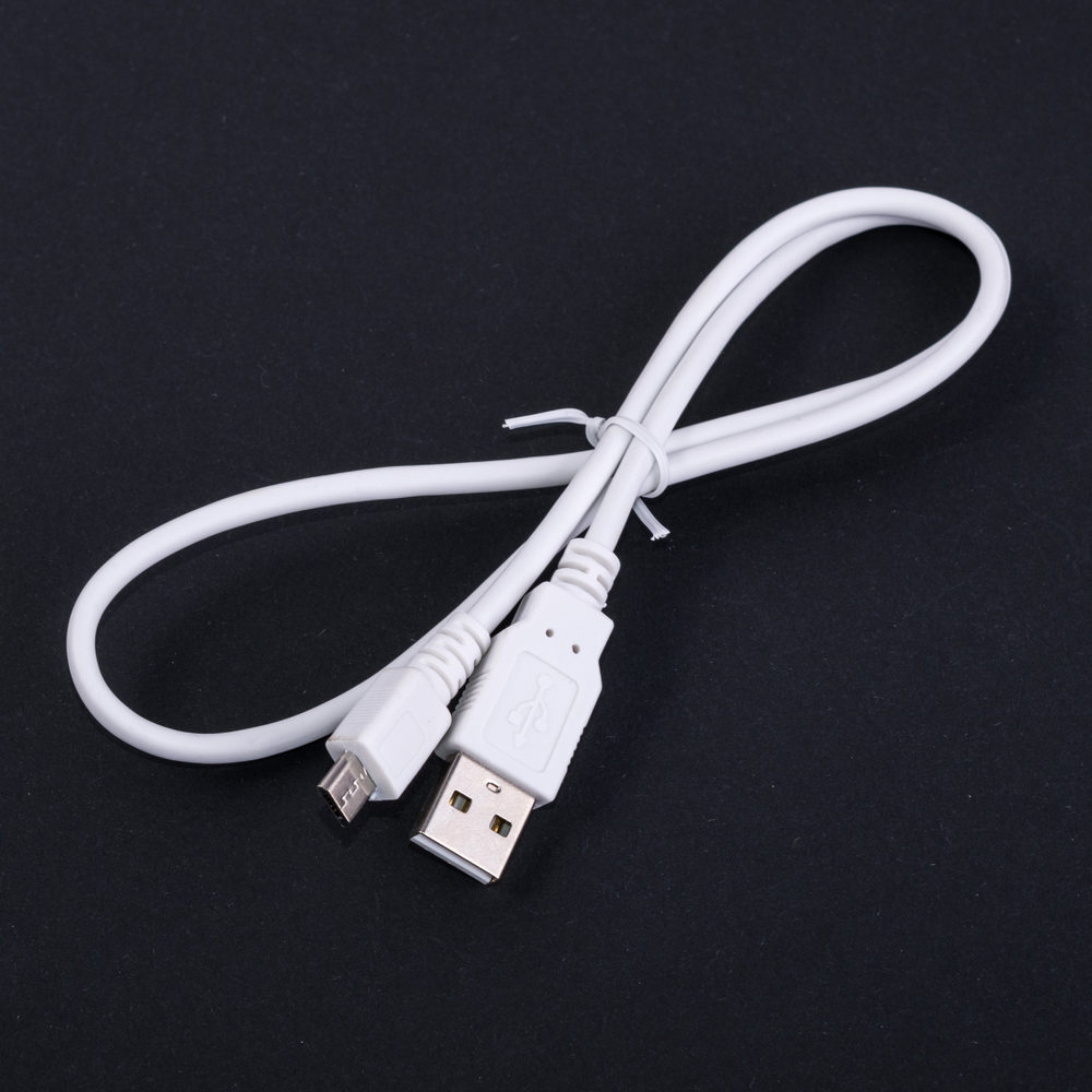 Кабель USBA-plug - USBmicro - plug длина 0,6м, белый (USB-MICBM-0.6)