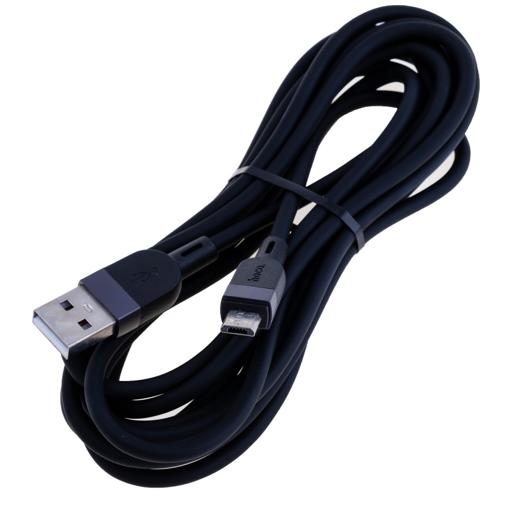 Кабель USB A plug - USB micro plug довжина 3m, чорний 2.4A Hoco (X109) Кабель USB A plug - USB micro plug довжина 3m, чорний 2.4A Hoco (X109)