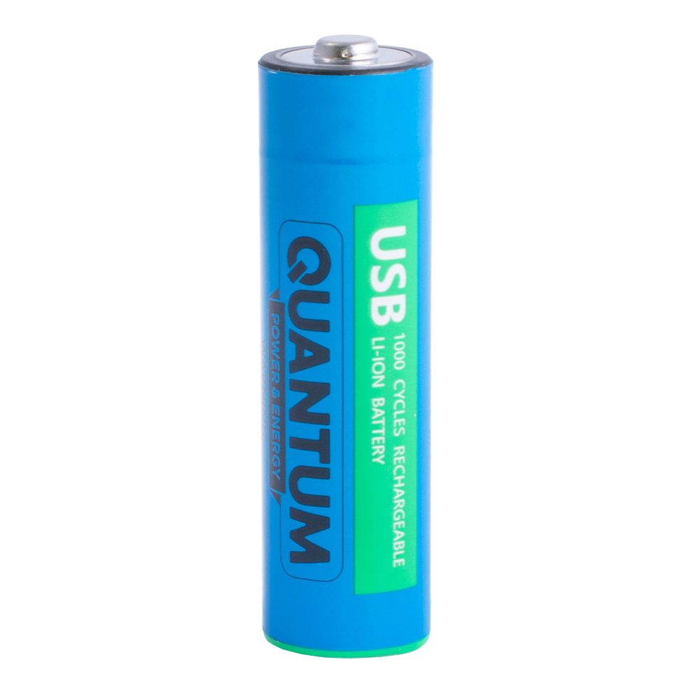 Аккумулятор USB Li-ion AA 1.5 V, 1600 mAh, Quantum