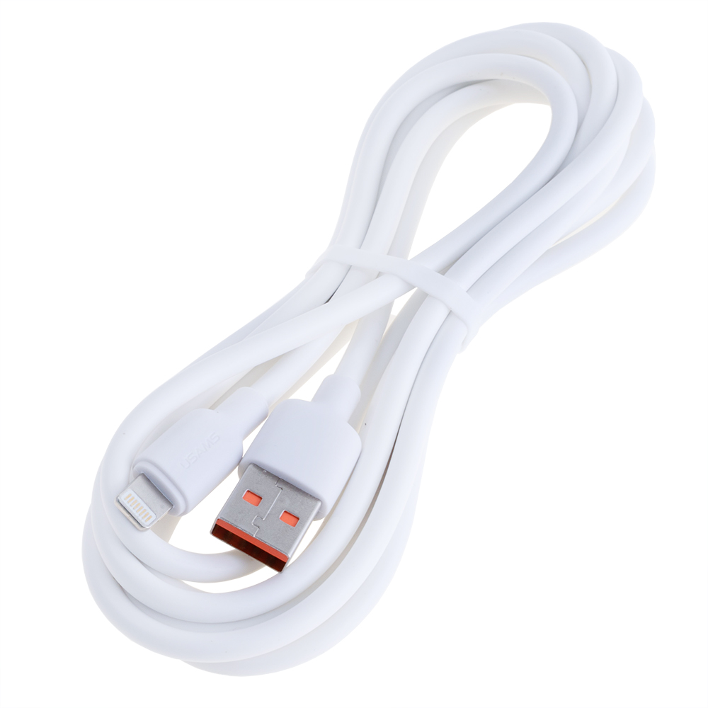Кабель USB Lighting 2.4A 2m, білий (SJ605USB01 – USAMS) Кабель USB Lighting 2.4A 2m, білий (SJ605USB01 – USAMS)