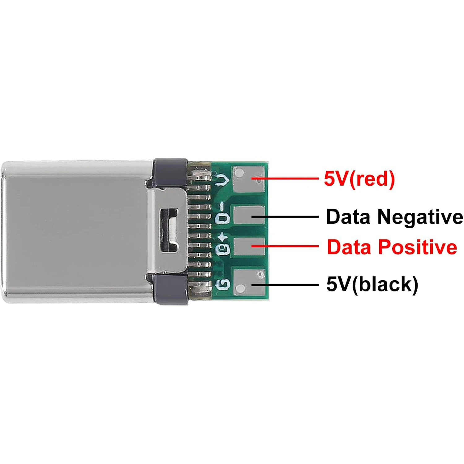 Разъем USB 3.1 Type-C 24 pin на кабель (черный)