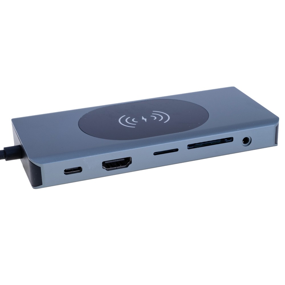 Dockingstation USB Type-C 13-in-1 mit PD, VGA, USB 3.0 und kabellosem Laden Dockingstation USB Type-C 13-in-1 mit PD, VGA, USB 3.0 und kabellosem Laden