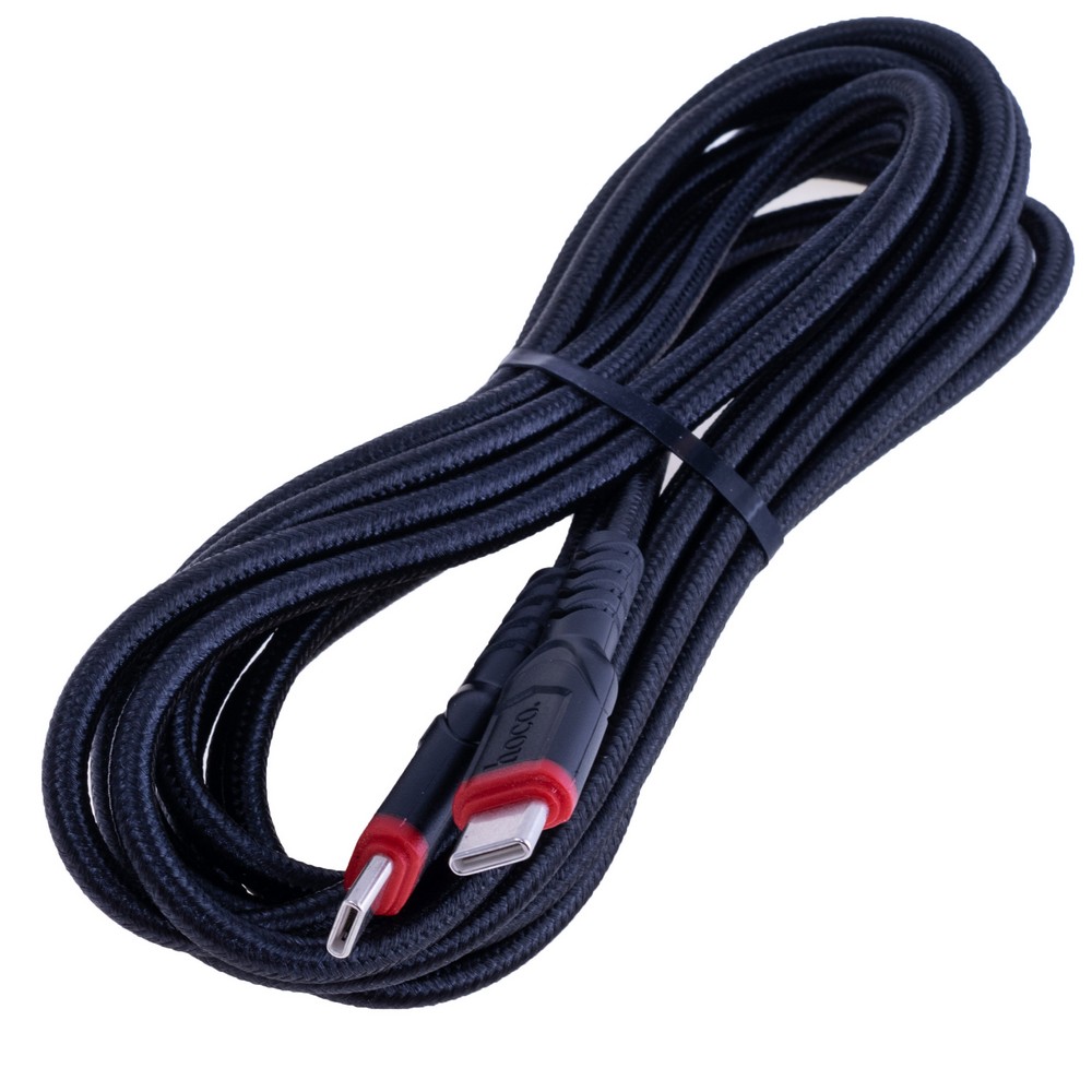 Кабель USB Type-C <->Type-C plug довжина 3m, чорний, Data Cable Hoco X59 Victory Type-C to Type-C 60W 3m