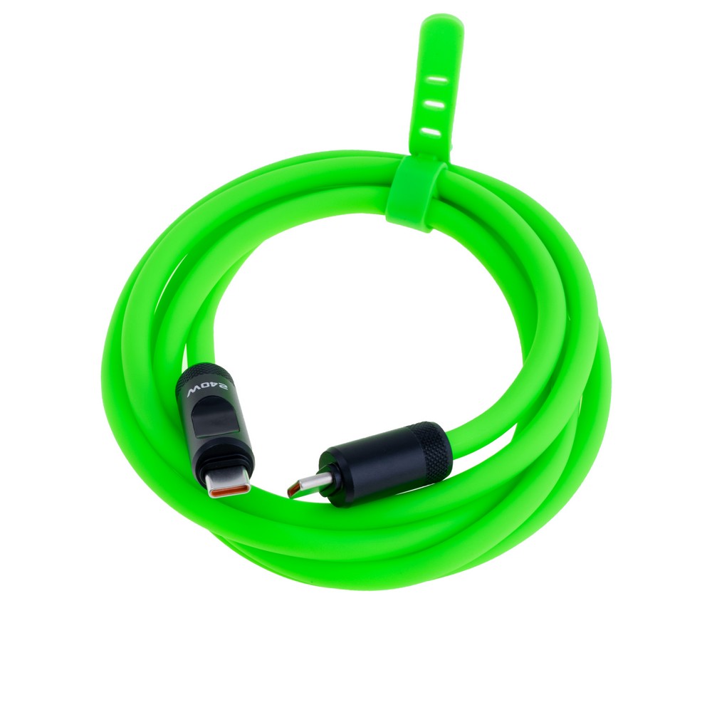 Kabel grün mit Anzeige USB type-C male PD240W 1,5m YiChen Kabel grün mit Anzeige USB type-C male PD240W 1,5m YiChen