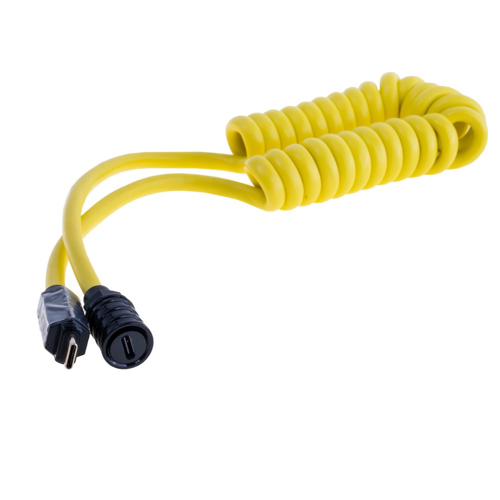 Провід USB type-C male / USB type-C female , спіральний PD140W 1м Провід USB type-C male / USB type-C female , спіральний PD140W 1м