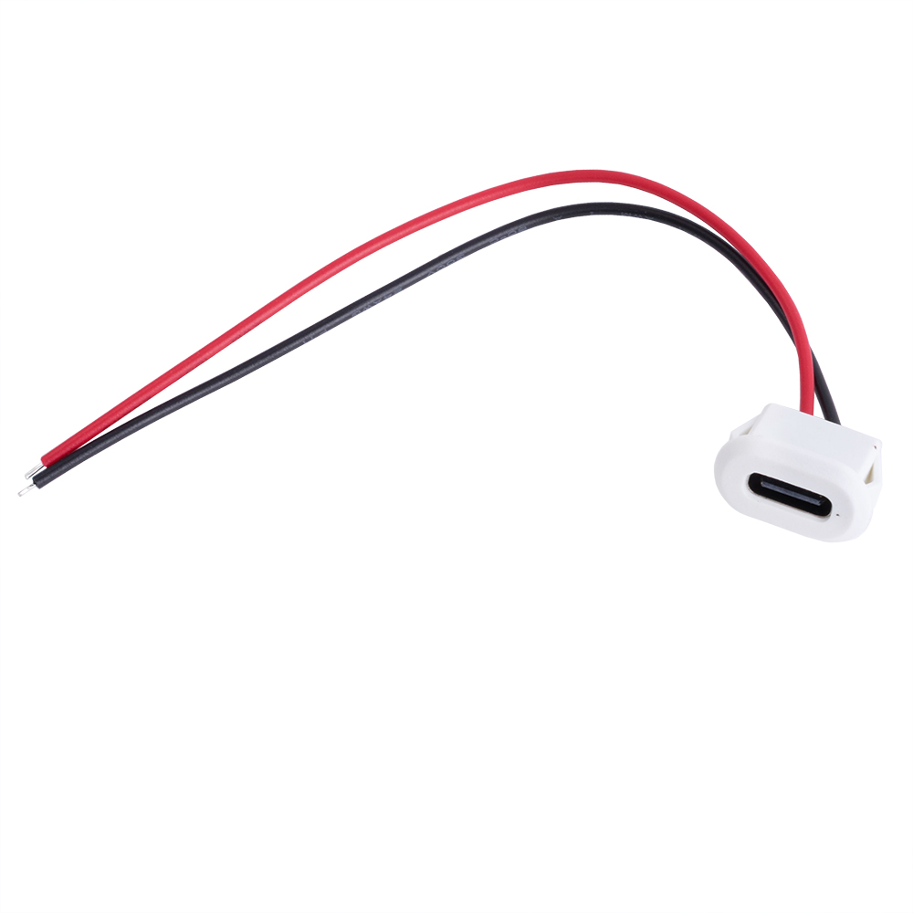 USB Type-C разъем, встраиваемый, до 3А, белый USB Type-C разъем, встраиваемый, до 3А, белый