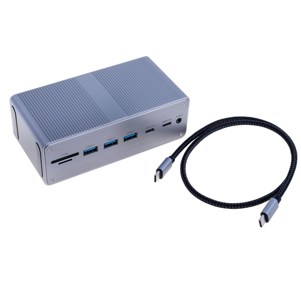 Dockingstation USB Type-C 13-in-1 mit HDMI, VGA, PD, Ethernet, Audio, SD/TF Dockingstation USB Type-C 13-in-1 mit HDMI, VGA, PD, Ethernet, Audio, SD/TF