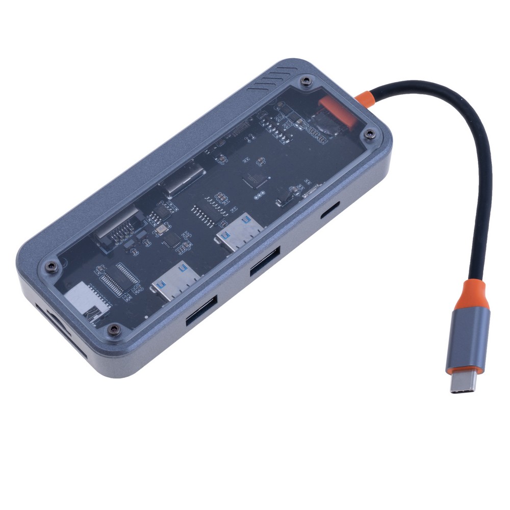 Dockingstation USB Type-C 8-in-1 mit HDMI, RJ45, USB 3.0, USB 2.0, PD, SD/TF Dockingstation USB Type-C 8-in-1 mit HDMI, RJ45, USB 3.0, USB 2.0, PD, SD/TF