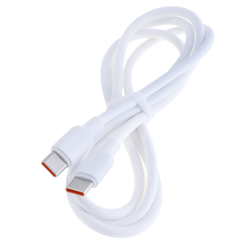 Кабель USB Type-C PD100W 1m, білий (SJ613USB01 – USAMS)