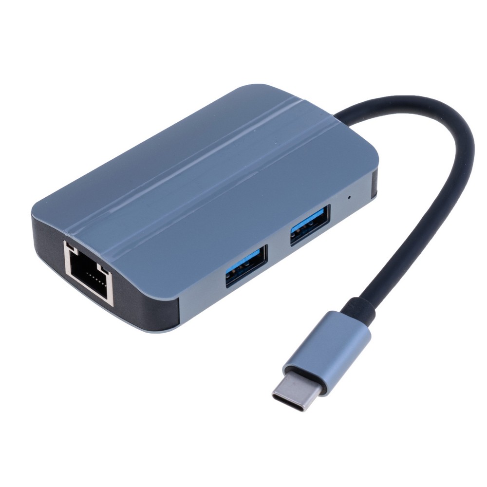 Dockingstation USB Type-C auf RJ45 100Mbps, USB 3.0, USB 2.0, TF/SD Dockingstation USB Type-C auf RJ45 100Mbps, USB 3.0, USB 2.0, TF/SD