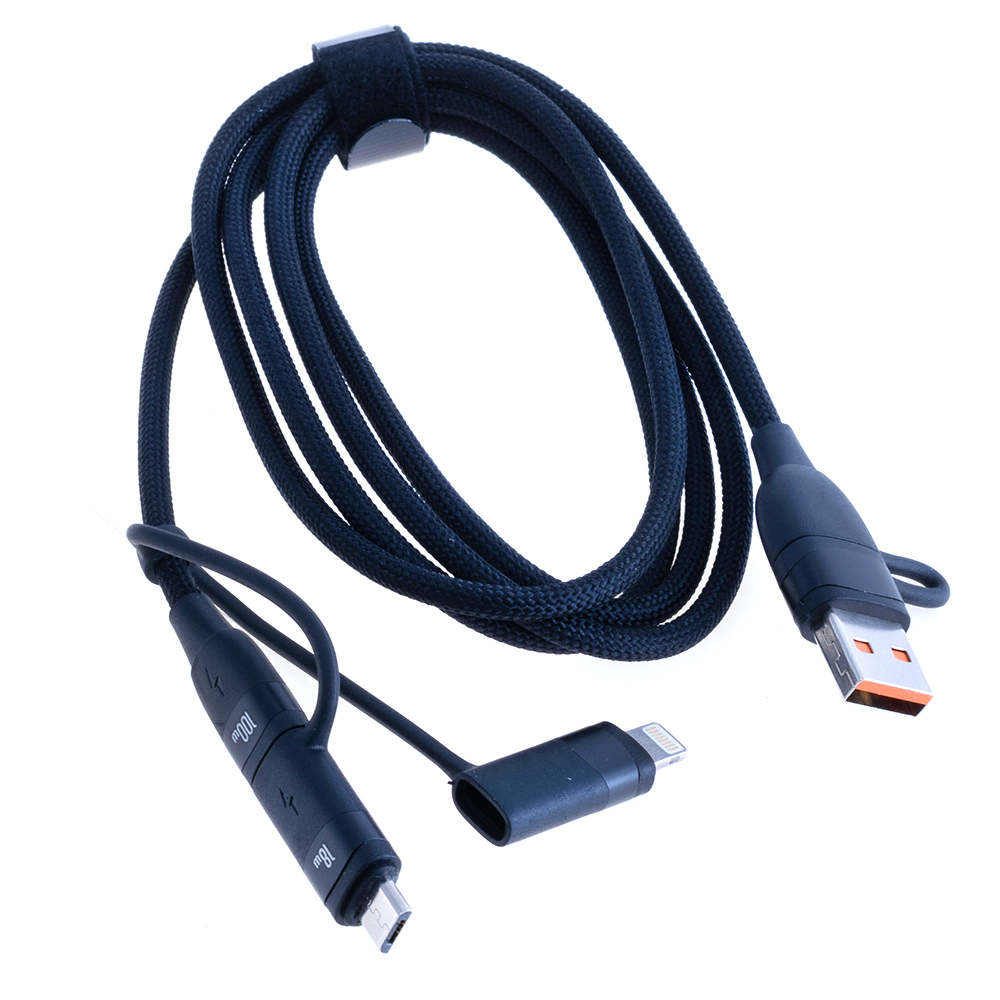 Кабель USB US-SJ645 U85 PD100W 1.2м (USAMS) чорний Кабель USB US-SJ645 U85 PD100W 1.2м (USAMS) чорний