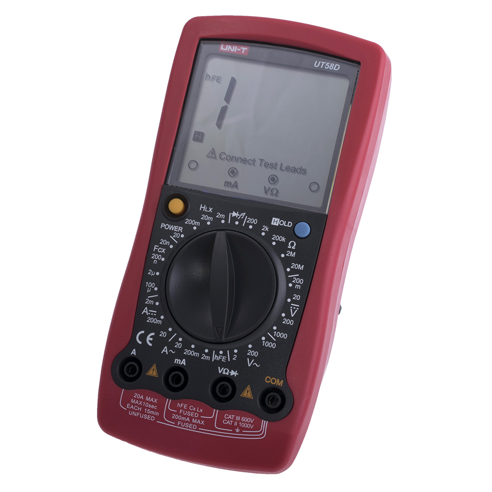 Multimeter UT58D AC/DC Digital LCD DCV/ACV/DCC/ACC/Ohm/Cap/H