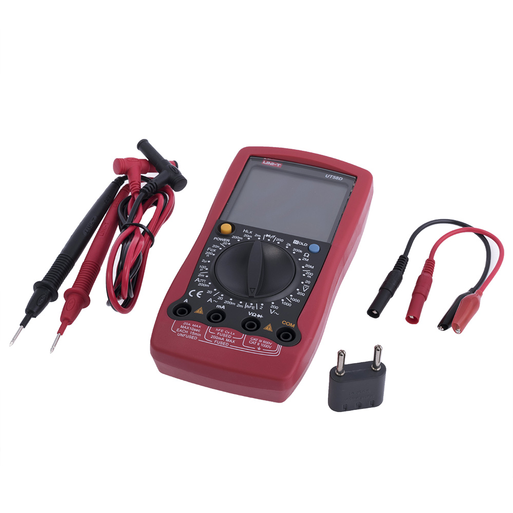 Multimeter UT58D AC/DC Digital LCD DCV/ACV/DCC/ACC/Ohm/Cap/H