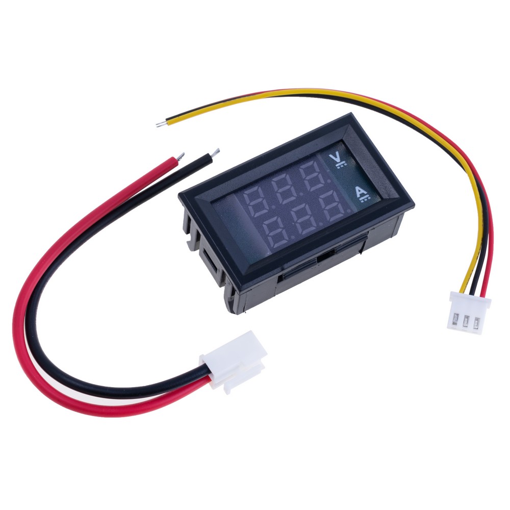 Вольт/аметр DC100V/10A (DSN-VC288) червоний/синій