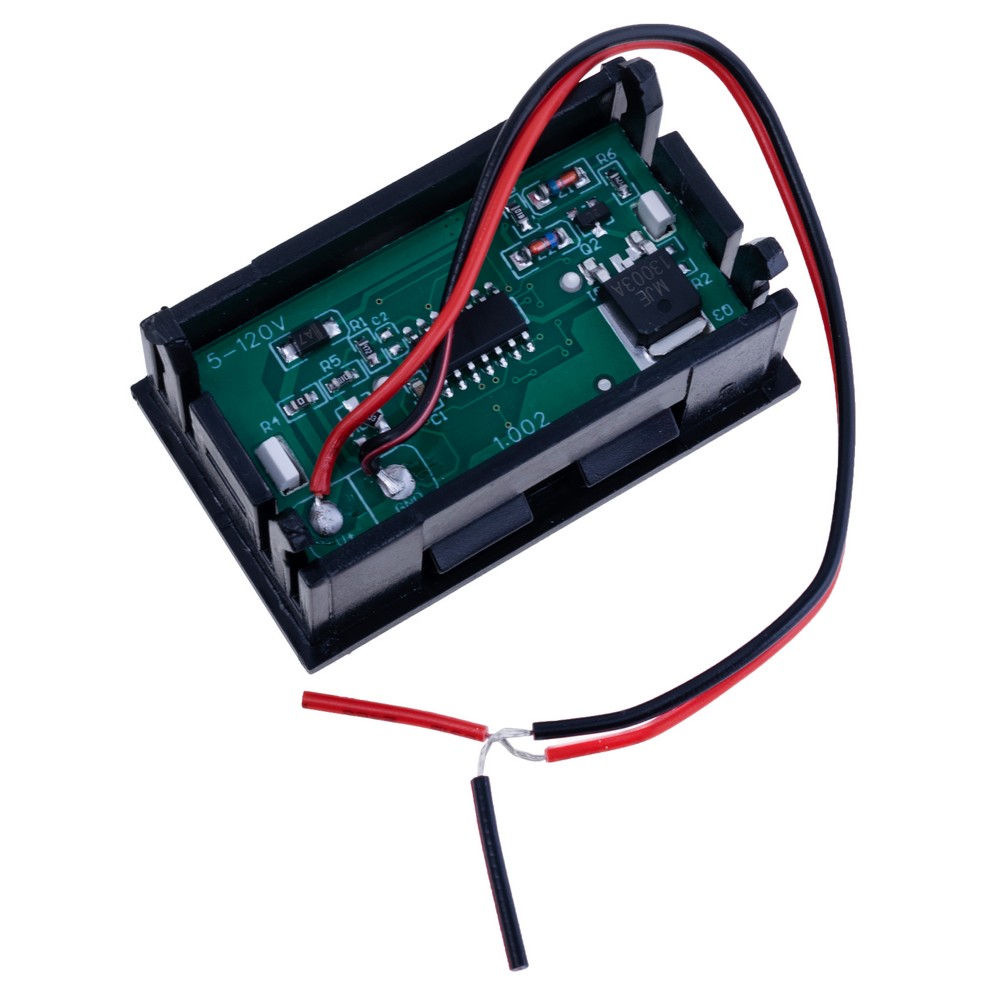 Вольтметр цифровий DC 5-120V 0.56" (зелений)