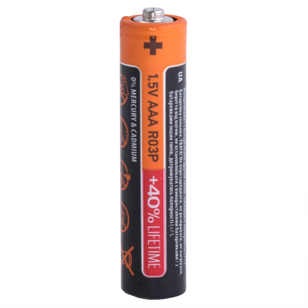 Батарейка VIDEX AAA/R03P, 1.5V солевая