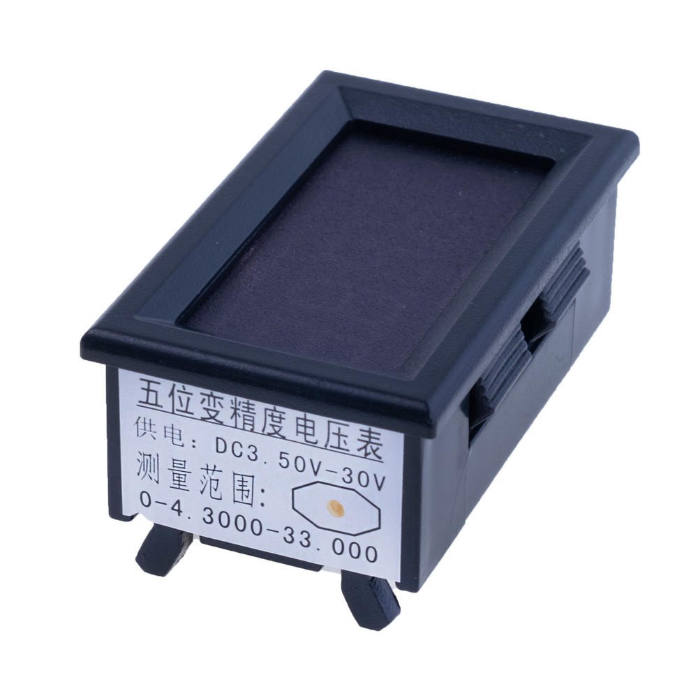 Вольтметр на панель 0.36" (жовтий)