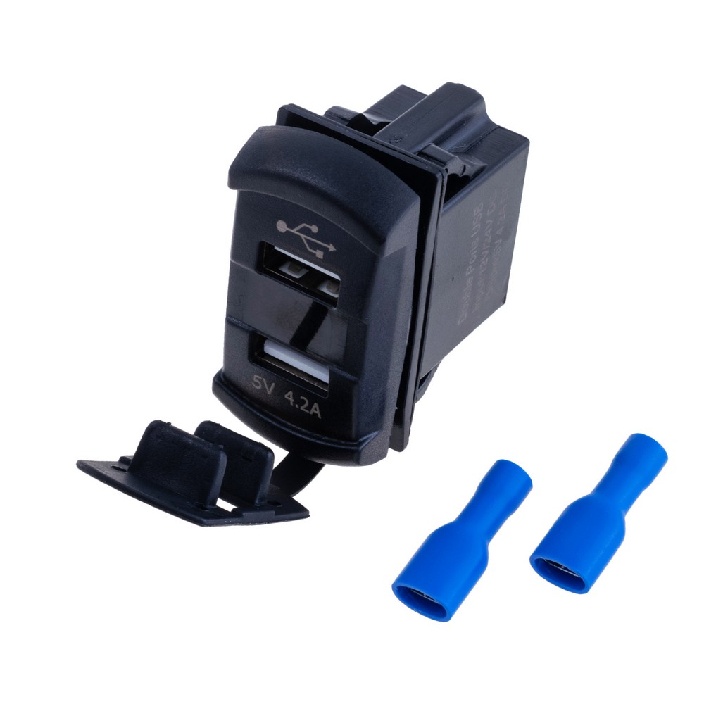 Вбудовуваний зарядний пристрій 2 USB-A, 5V/4,2A, DS2013-E