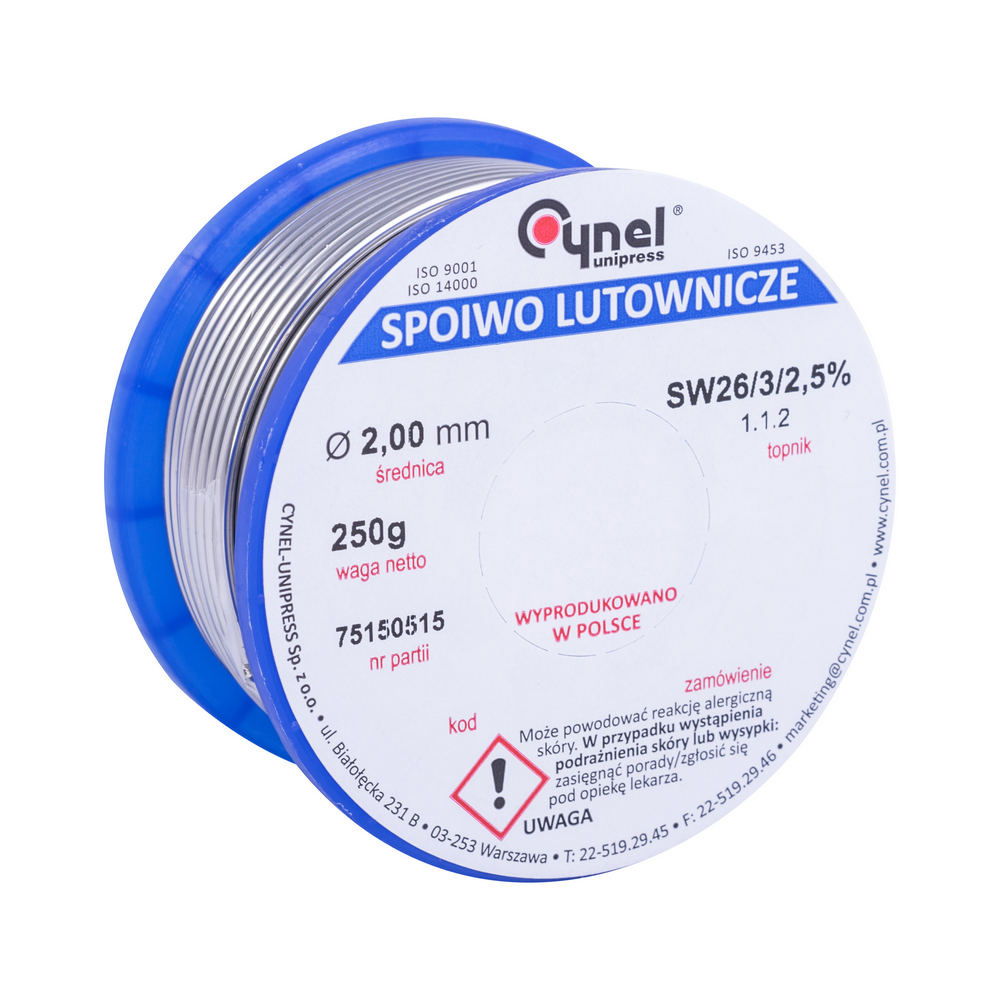Lötmaterial; Sn60Pb40; Draht; 1mm; 0,25kg.; Flussmittel:F-SW26; 2,5% Lötmaterial; Sn60Pb40; Draht; 1mm; 0,25kg.; Flussmittel:F-SW26; 2,5%