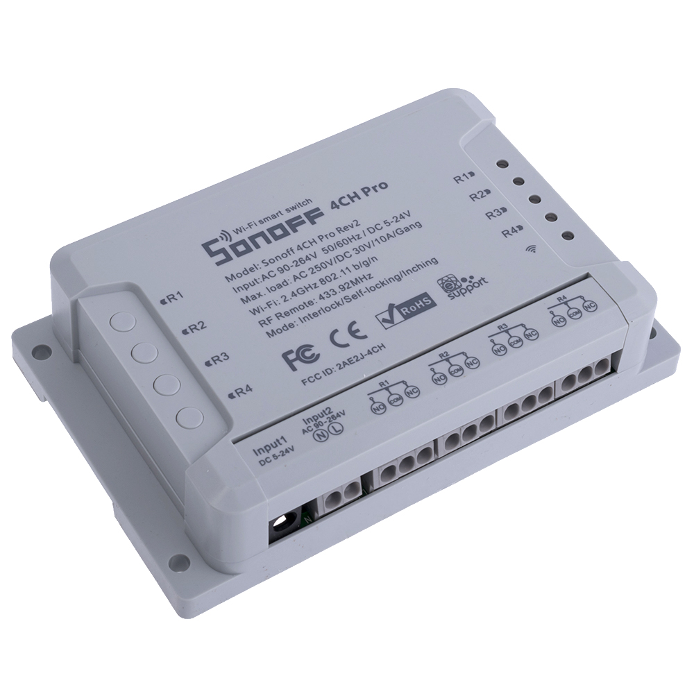 Wi-Fi выключатель 4CH Pro R2 (Sonoff) Wi-Fi выключатель 4CH Pro R2 (Sonoff)