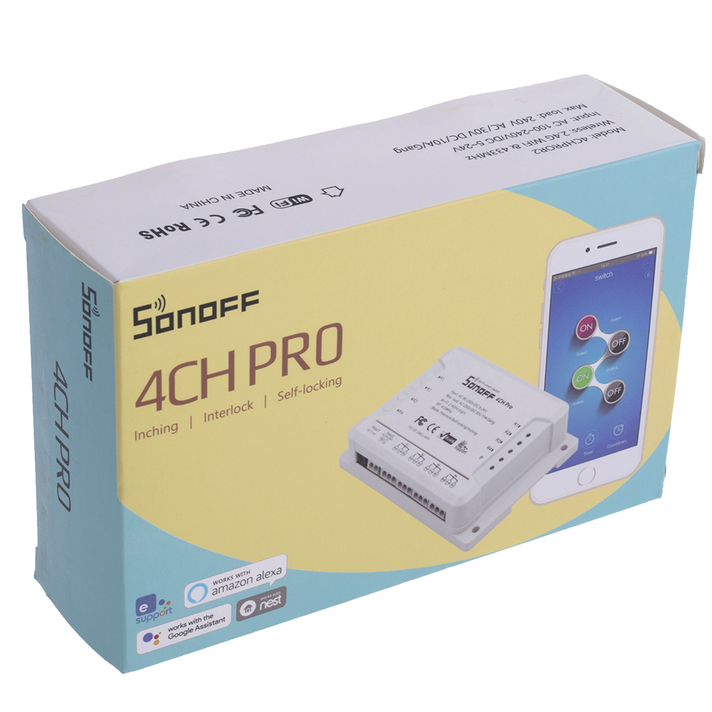 Wi-Fi выключатель 4CH Pro R2 (Sonoff)