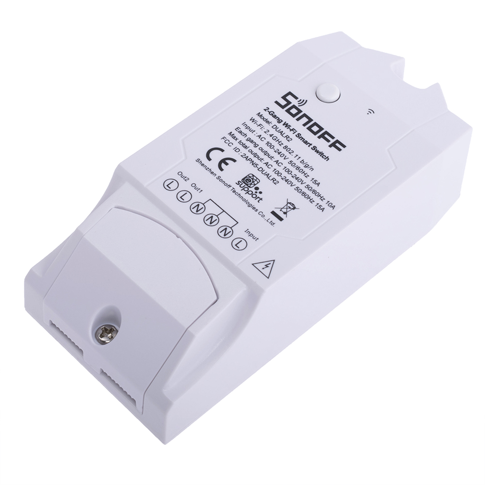Wi-Fi выключатель DUAL R2 (Sonoff) Wi-Fi выключатель DUAL R2 (Sonoff)