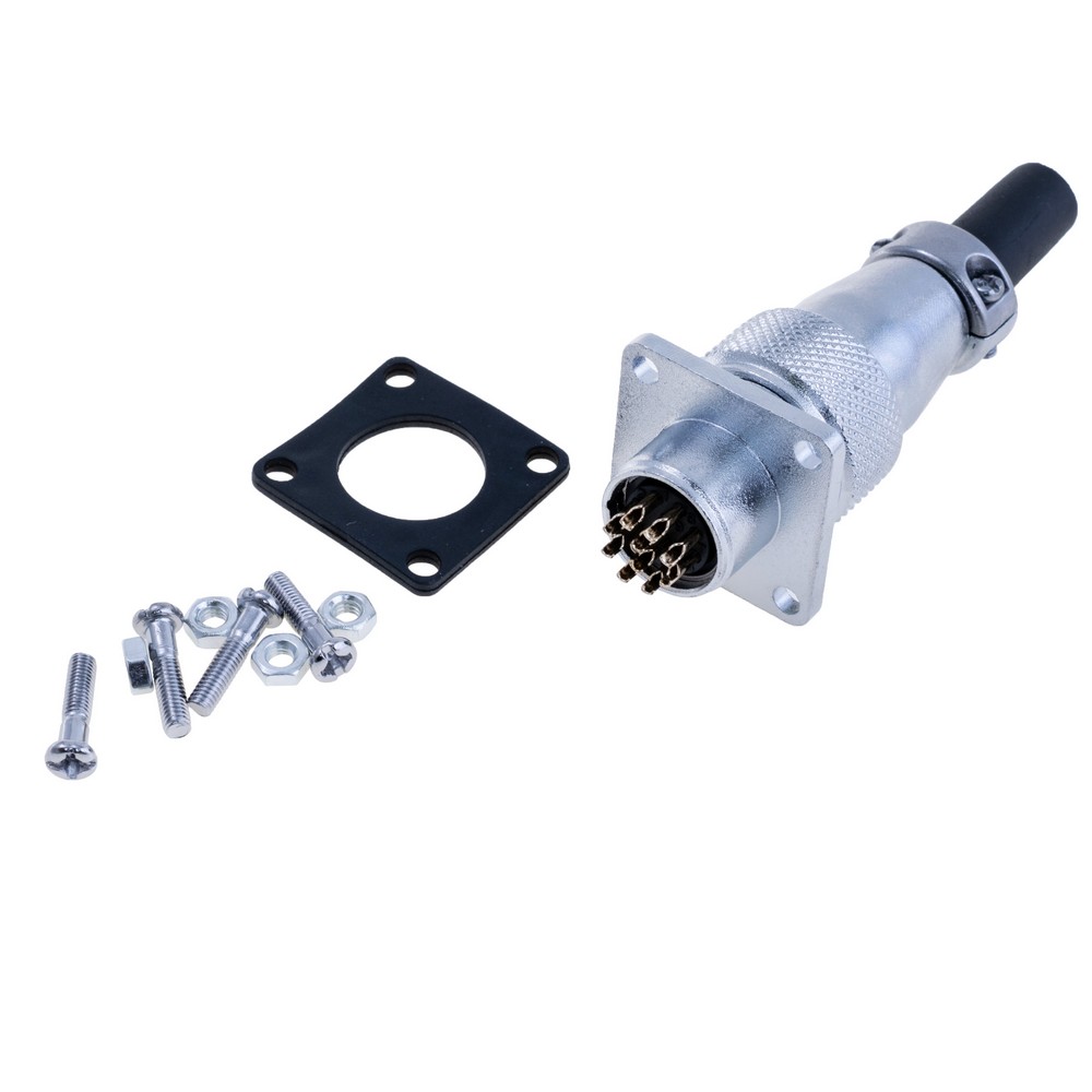 Роз'єм WS16-10, комплект "мама"+ "тато", квадратний фланець