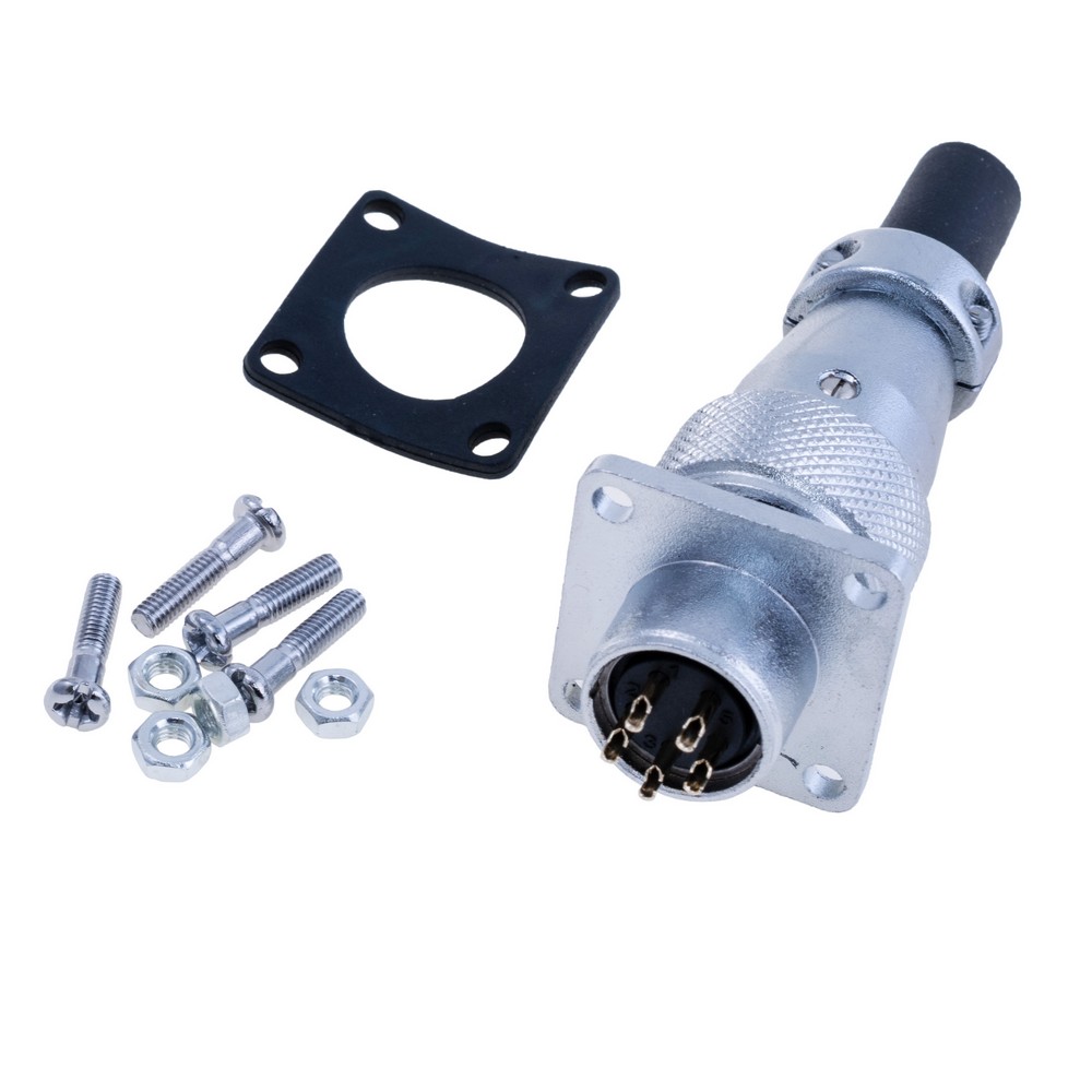 Роз'єм WS16-5, комплект "мама"+ "тато", квадратний фланець