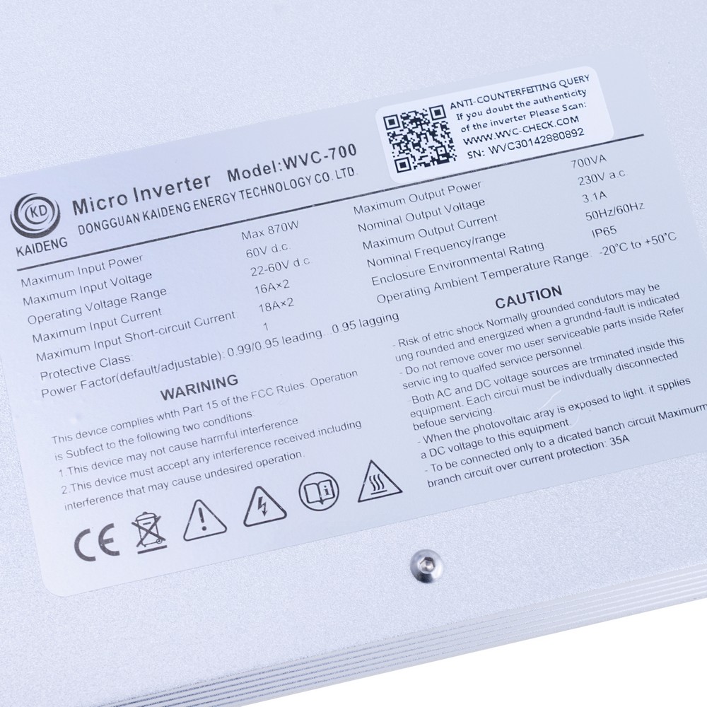WVC-700 microinverter SCPC-Life-23D-2
