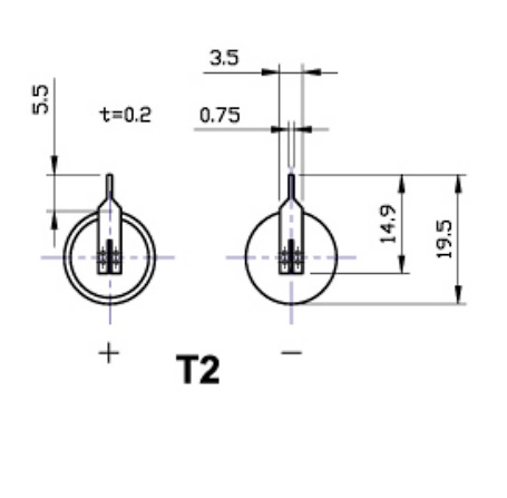 XLP-055F/T2 (2/3AA / ER14335 1,65Ач 3,6В)