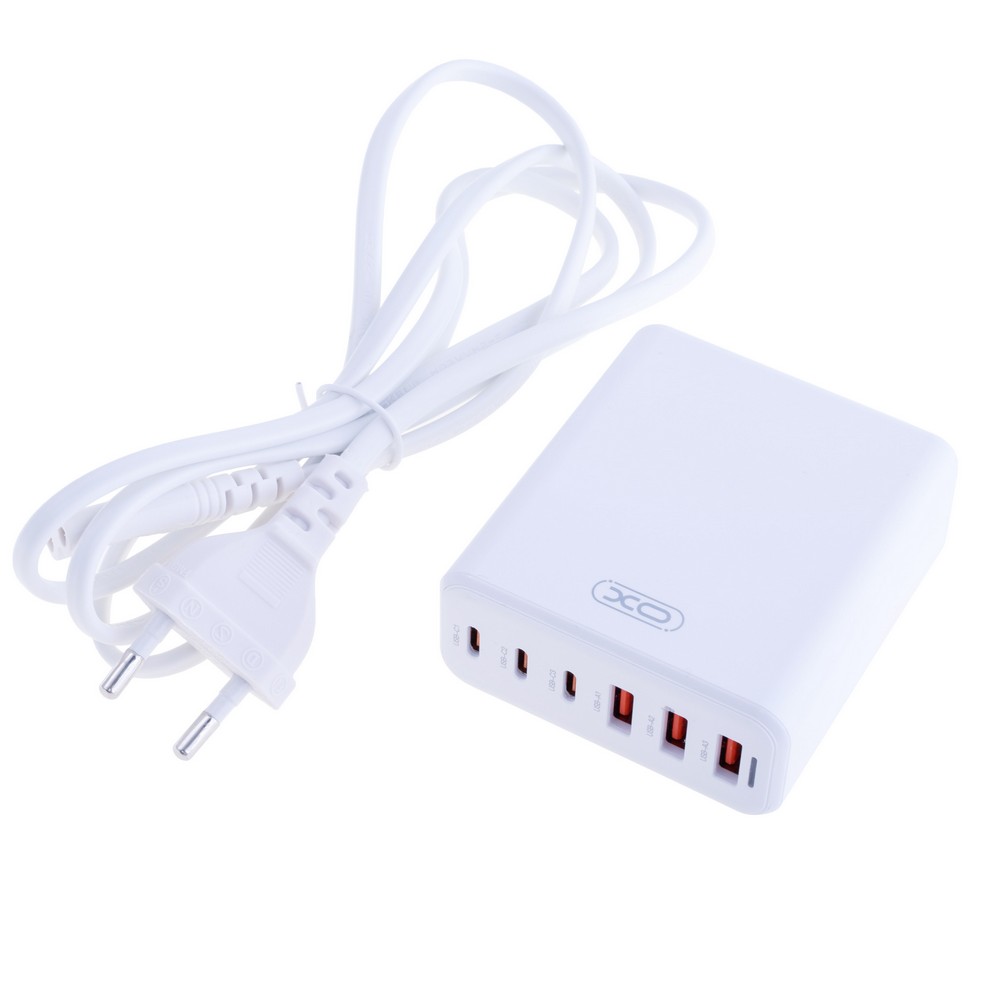 Зарядний пристрій білий XO L133 6-port 75W Зарядний пристрій білий XO L133 6-port 75W