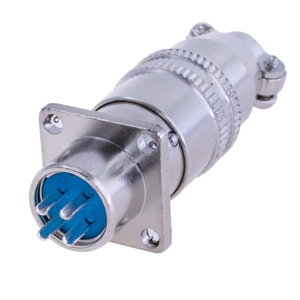 Роз'єм XS12-4P авіаційний штепсельний, вилка на провід + гніздо на корпус