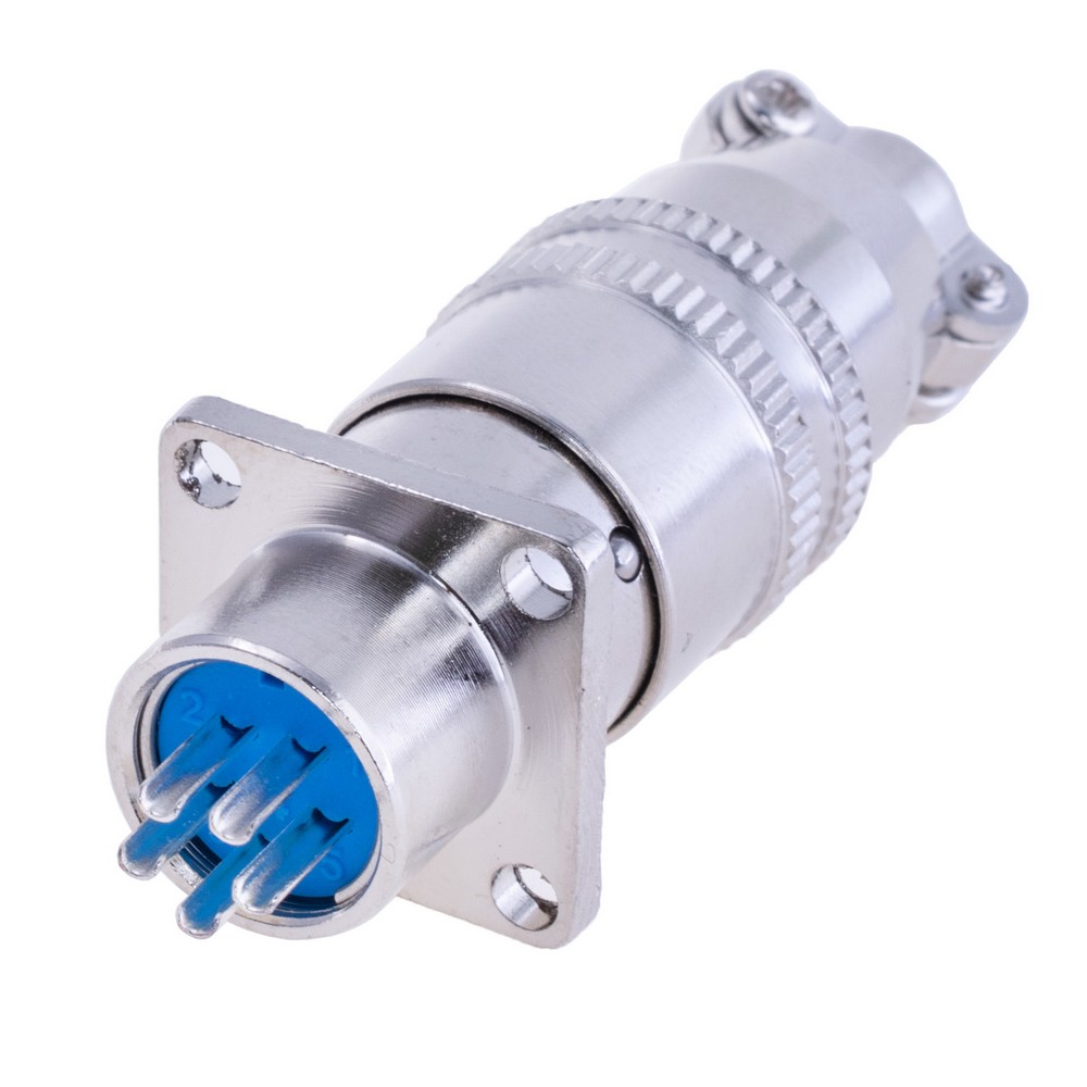 Роз'єм XS12-5P авіаційний штепсельний, вилка на провід + гніздо на корпус Роз'єм XS12-5P авіаційний штепсельний, вилка на провід + гніздо на корпус