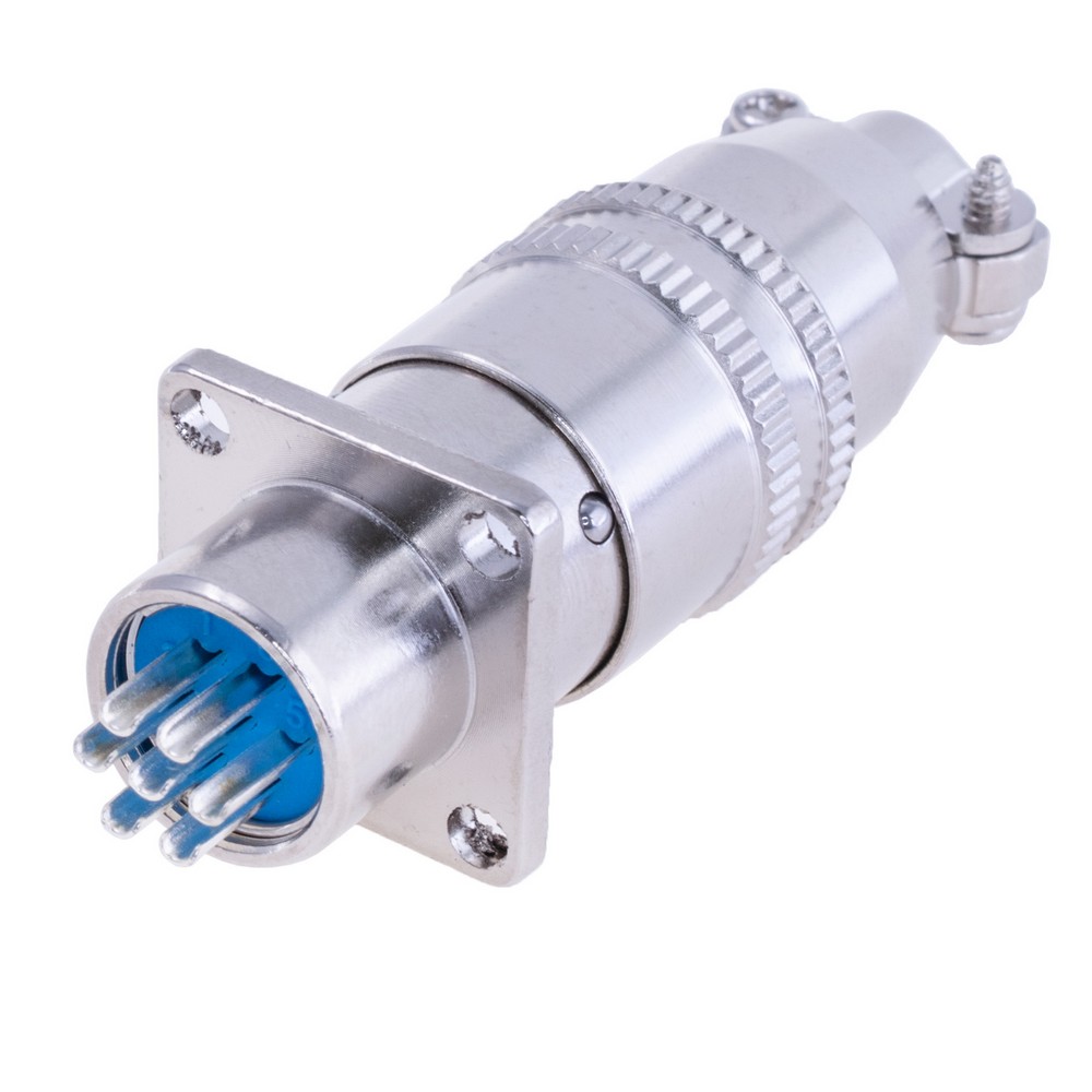 Роз'єм XS12-7P авіаційний штепсельний, вилка на провід + гніздо на корпус