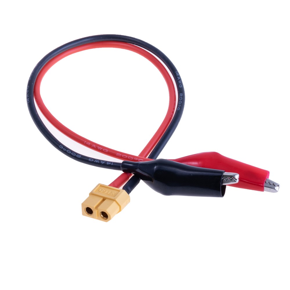 Перехідник XT60 Female у крокодил, 14AWG 30cm Перехідник XT60 Female у крокодил, 14AWG 30cm